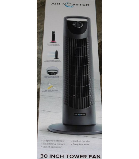 Air Monster 30 Inch 3 Speed Oscillating Tower Fan. 1500 Units. EXW Los Angeles